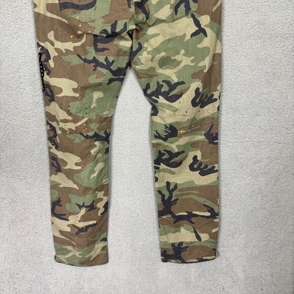 Decibel Men's Camo Rip Stop Stretch Pants Distressed Straight Leg 42W X 35L NWTs - Picture 3 of 11